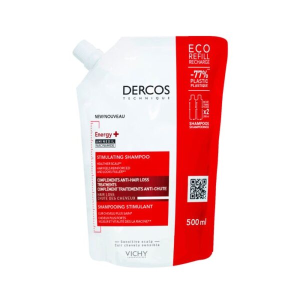 Vichy Dercos ecorefill champú estimulante anticaída 500 ml recambio ecológico