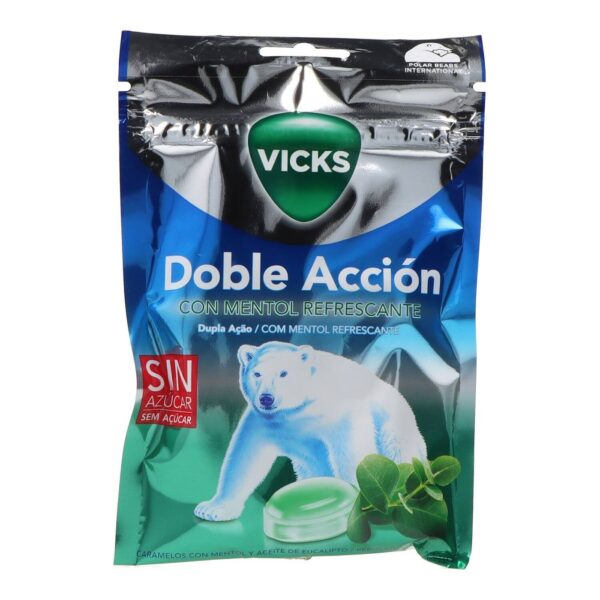 Caramelle Vicks a doppia azione senza zucchero con mentolo confezione 72 g