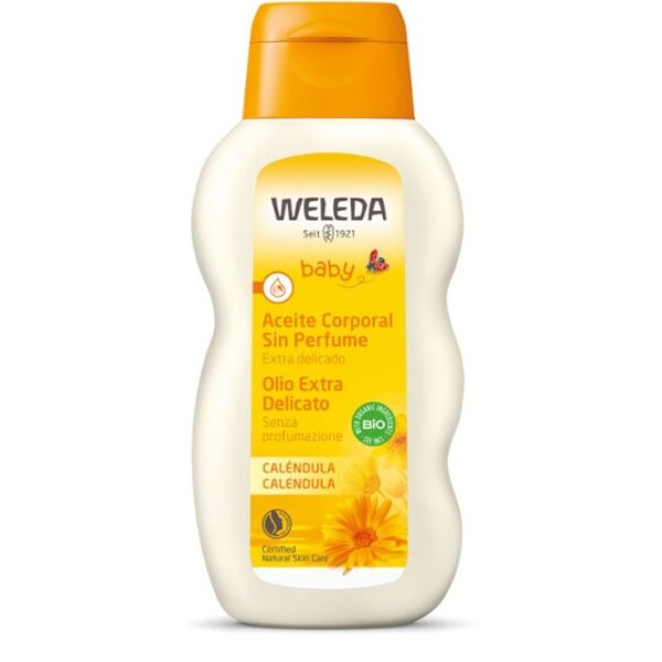 Weleda aceite corporal de caléndula sin perfume bebé piel sensible 200 ml