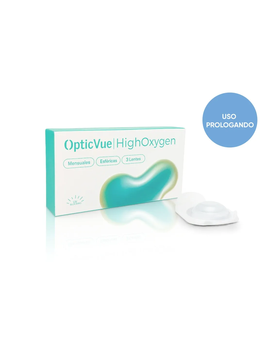 OPTICVUE High Oxygen Kontaktlinsen -2,00, Box mit 3 Stück