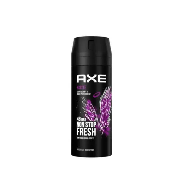 Deodorante spray per il corpo da uomo Ax Excite, confezione da 3 x 150 ml