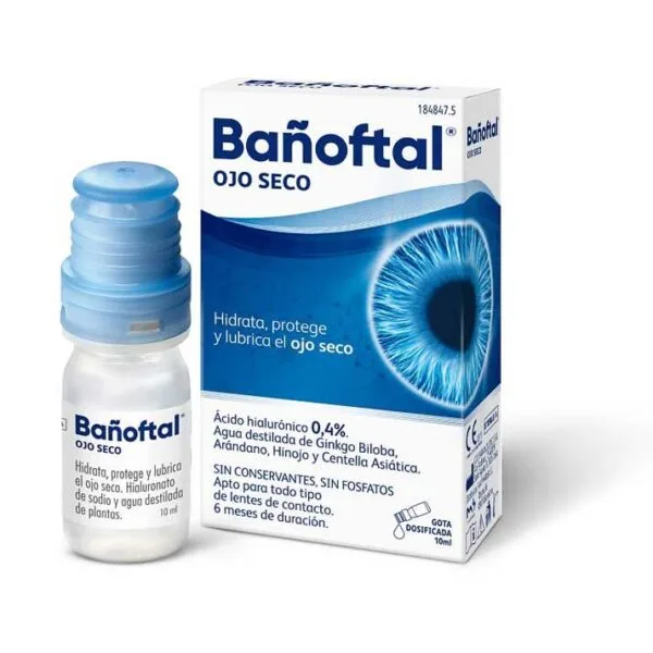BAÑOFTAL Ojo Seco 0,4% collyre ophtalmique lubrifiant 10 ml