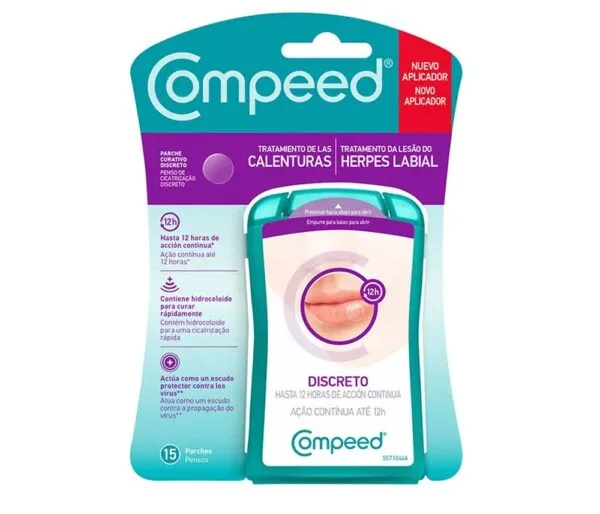 COMPEED Θερμαντικά 15 Υδροκολοειδείς Επιθέματα για Χείλη με Εφαρμογέα