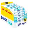 Dodot Aqua Pure toallitas para bebé hidratantes, pack 12 x 48 unidades