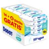 Dodot Pure Aqua toallitas bebé hidratantes, pack 18 paquetes x 48 unidades