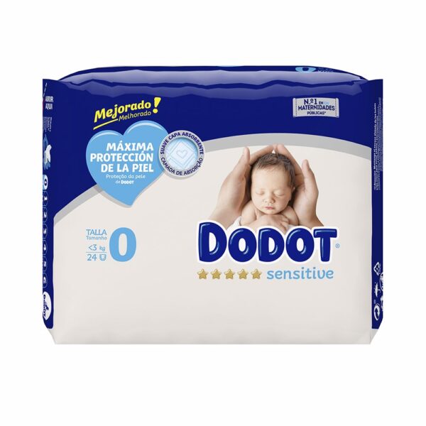 Dodot Sensitive blöjor storlek 0 nyfödd upp till 3 kg, paket med 24 enheter