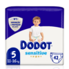 Dodot Sensitive pañales talla 5 (11-16 kg) Stop Fugas, paquete de 42 unidades