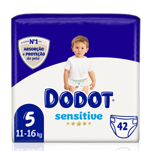 Dodot Sensitive luiers maat 5 (11-16 kg) Stop Lekken, verpakking van 42 stuks