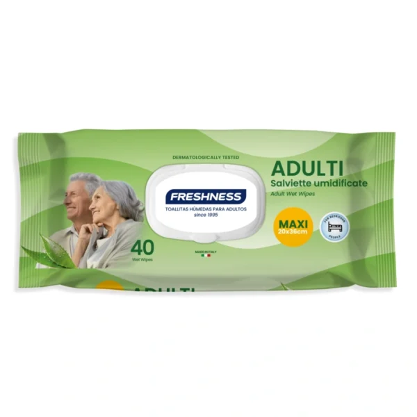 Frische, seifige Hygienetücher für Erwachsene, 40er-Packung