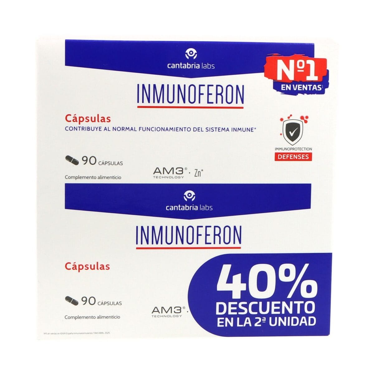 INMUNOFERON Duplo 500 mg 2×90 kapsler kosttilskud forsvarspromotion 2. enhed 40%