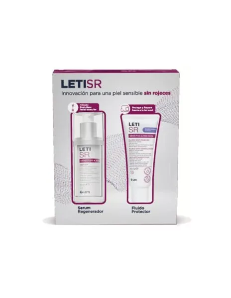 Leti SR Pack Siero Antirossi + Fluido Antirossi per Pelle Sensibile
