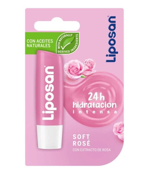 Liposan Soft Rose baume à lèvres hydratant avec teinte rosée barre 4,8 g