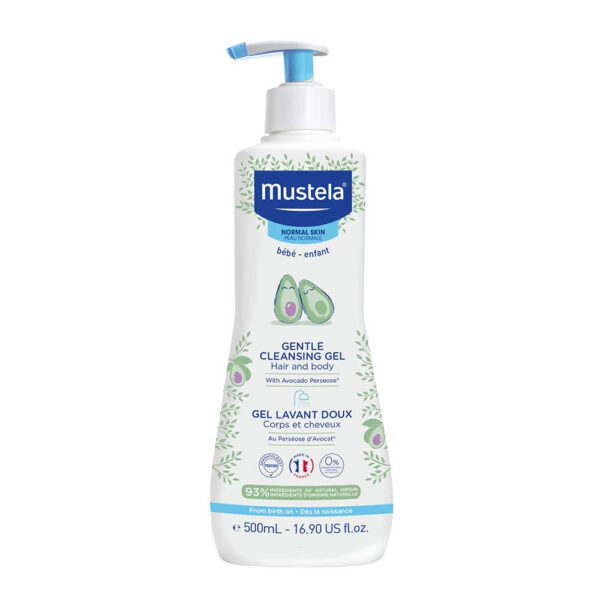 Mustela Gel Bagnoschiuma Delicato per Neonati con Avocado Biologico 500ml