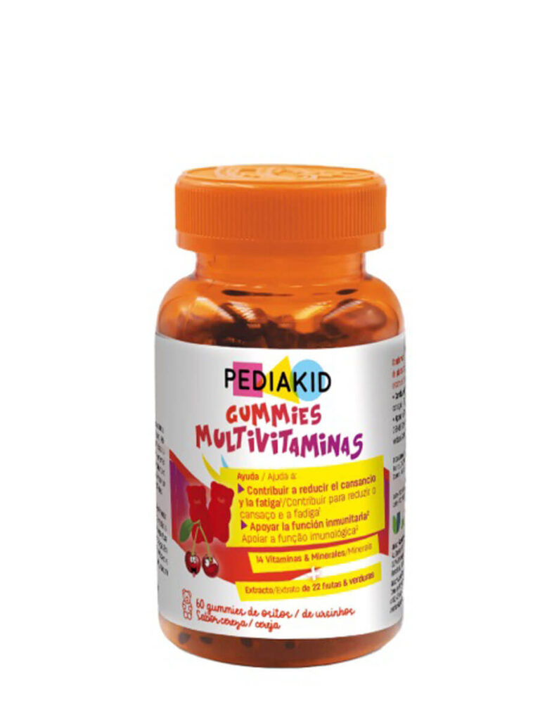 Pediakid Multivitamin gummier med kirsebærsmag, kosttilskud til børn, 60 stk