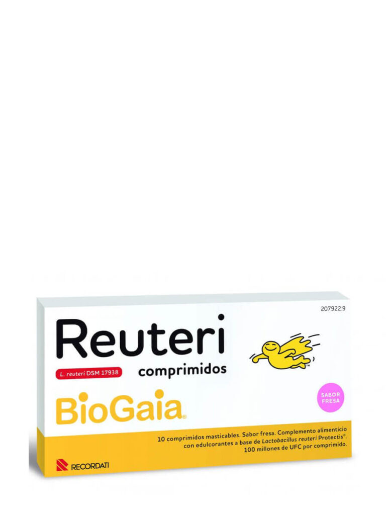 Reuteri probiotisk jordbærsmag, 10 tyggetabletter