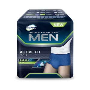 TENA Men Pants Active Fit tamanho grande, roupa interior absorvente, 8 unidades