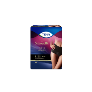 TENA Silhouette braga negra cintura alta talla grande, paquete 8 unidades