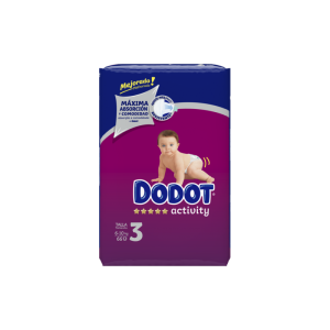 Dodot Activity pañales desechables talla 3 (6-10 kg), paquete de 66 unidades