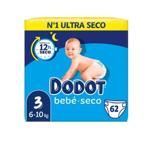 Dodot Bebé Seco pannolini usa e getta taglia 3 Value Pack 62 unità