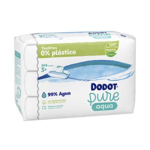 Toallitas Dodot Aqua Plastic Free bebé 3×48 uds (144 toallitas)
