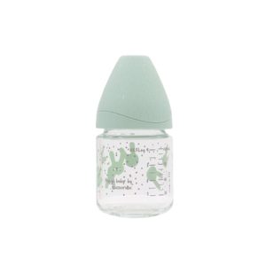 Suavinex biberón de vidrio con funda de silicona Wonderland beige 120 ml