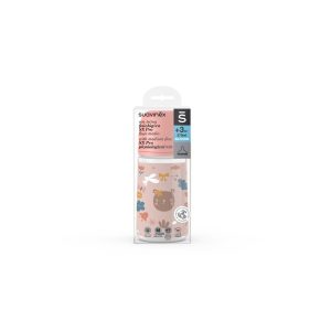 Mamadeira infantil 270 ml tetina fisiológica SX Pro fluxo médio design pássaros amarelo
