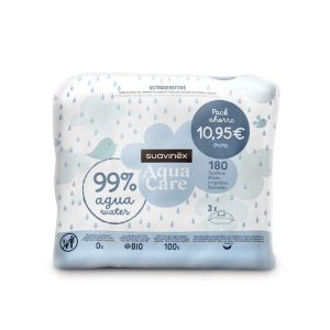 Suavinex Toallitas Aqua Care bebé pack ahorro 180 unidades