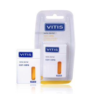 Vitis seda dental con cera 50 m en dispensador