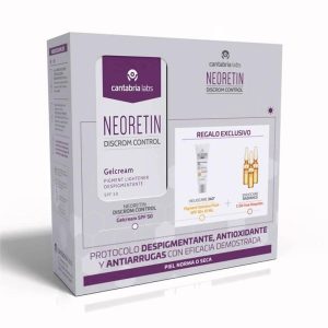 Kit Neoretin Discrom Control Gel Creme Despigmentante + Heliocare 360º + Ampolas Radiance