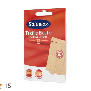 Salvelox Tiritas Textil Elástico Surtidas 12 Apósitos de Tela Flexible