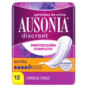 Ausonia Discreet Extra compresas para pérdidas de orina, pack 12 unidades