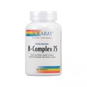 B-Complex Acción Retardada 75 mg 100 Cápsulas Solaray