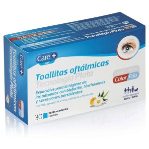 Care+ Lenços oftálmicos tecnologia prata higiene ocular 30 sachês monodose