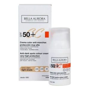 Cc Cream Anti-Manchas Spf50+  Tono Claro  – Bella Aurora