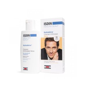 Shampoo anticaspa Nutradeica para couro cabeludo seco ISDIN 200 ml