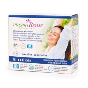 Compresa de tela lavable de noche con alas 1 unidad – Masmi