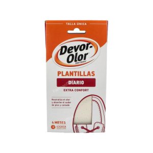 Devor Olor palmilhas anti-odor brancas tamanho 32-45 2 unidades