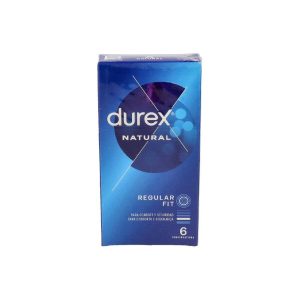 Durex Preservativos Natural Plus Easy-On, caixa de 6 unidades