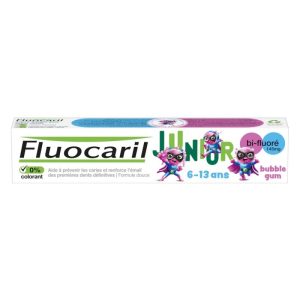 Fluocaril Junior gel dentifrício infantil 6-12 anos sabor bolha 50 ml