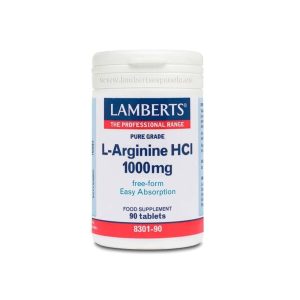 L-Arginina 1000 mg 90 Comprimidos Lamberts