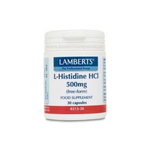 L-Histidina HCL 500 mg 30 cápsulas Lamberts