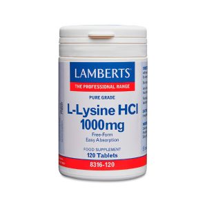 L-Lisina HCL 1000 mg 120 Comprimidos Lamberts