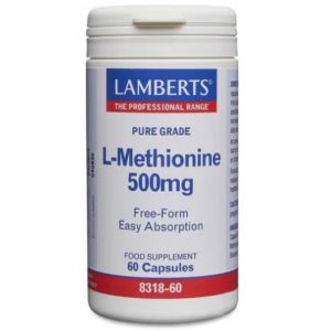 L-Metionina 500 mg 60 Cápsulas Lamberts