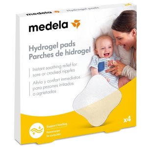 Medela adesivos de hidrogel para mamilos lactação, reutilizáveis, 4 unidades