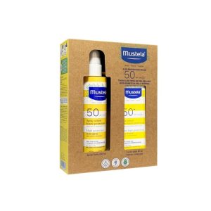 Mustela pack fotoproteção spray corporal + leite facial SPF 50+