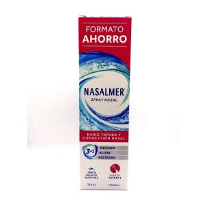 Nasalmer XL Força 3 spray nasal água do mar hipertônica 210 ml