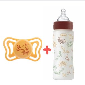 PACK 1+1 BIBERON CHICCO PERFECT EASY ECO +4 + CHUPETE PHYSIOFORMA LIGHT 6-16 M