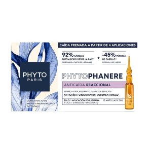 PHYTOPHANERE Tratamiento anticaída reaccional mujer 12 ampollas bebibles complemento alimenticio