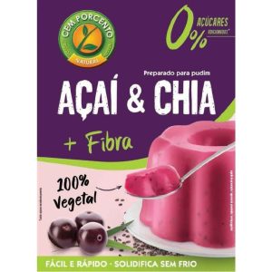 Puding con açai y chía 0% azúcares añadidos envase Cem Porcento – 70g