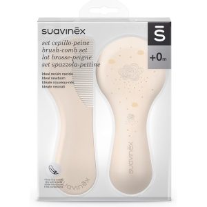 Suavinex conjunto escova e pente bebê branco, 2 peças